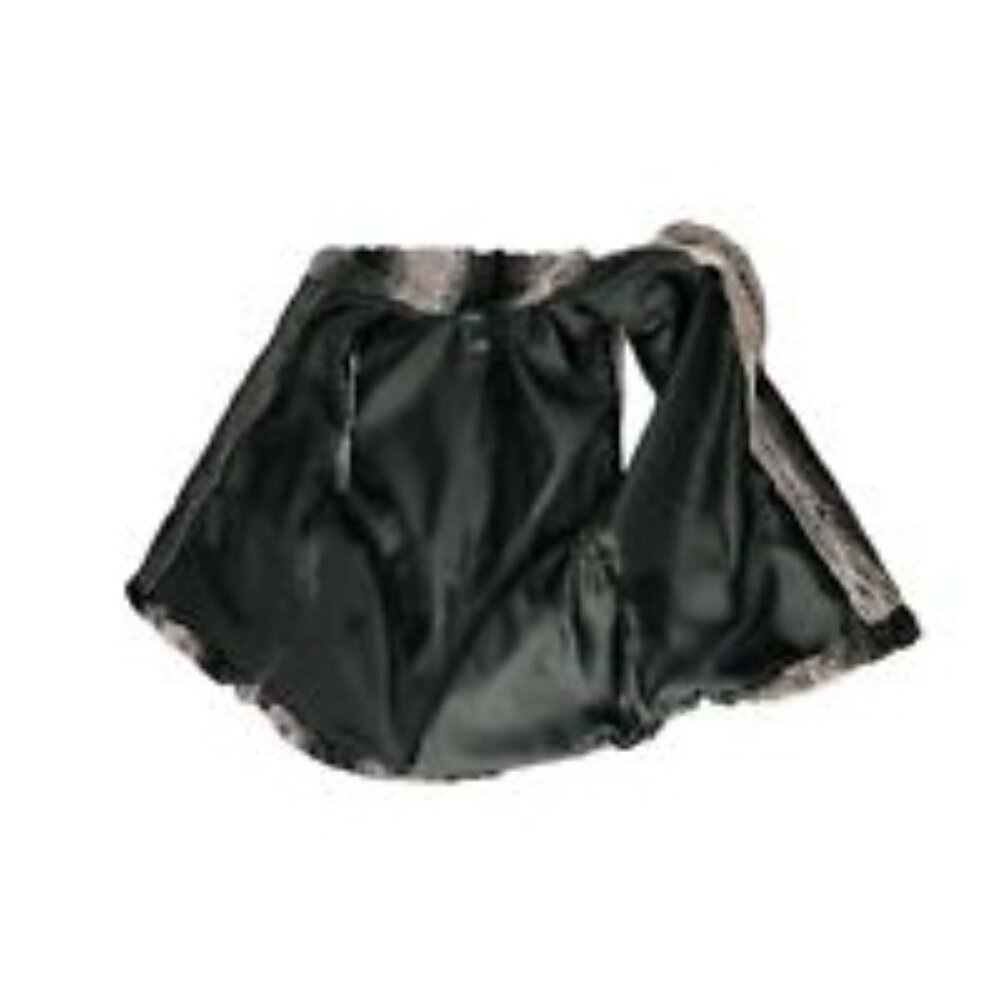 Cejon Faux Fur Vest Womens M Gray Black Hook n Loop High Collar Lined Pockets - Picture 6 of 10